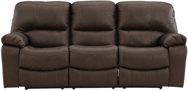 Signature Design by Ashley® Leesworth Dark Brown Power Sofa-1