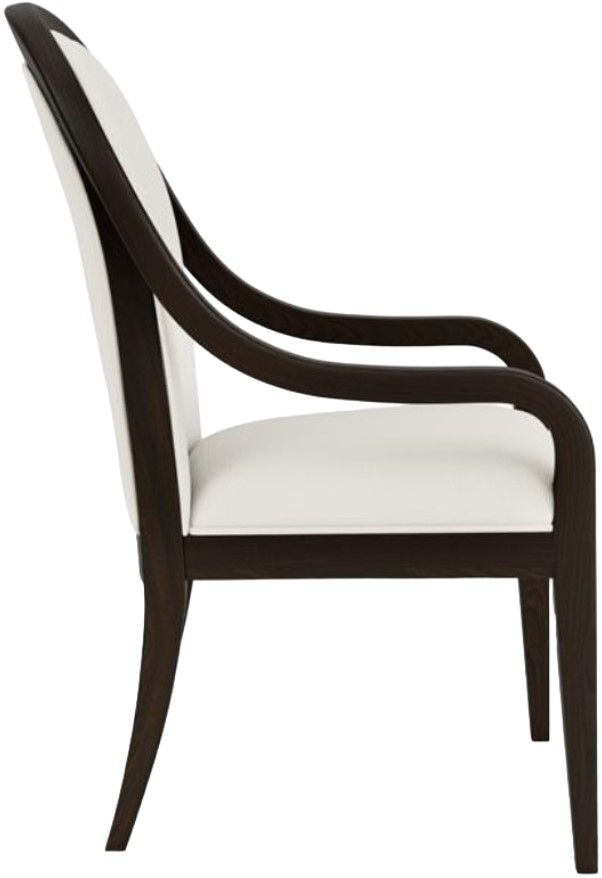 Riverside Furniture Lydia Dark Cabernet/White Curved Upholstered Arm Chair-2