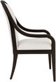 Riverside Furniture Lydia Dark Cabernet/White Curved Upholstered Arm Chair-2