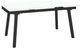 Amisco Customizable Lewis 91" Rectangular Extendable Table with 0.5" White Glass Top and 2 Leaves-0