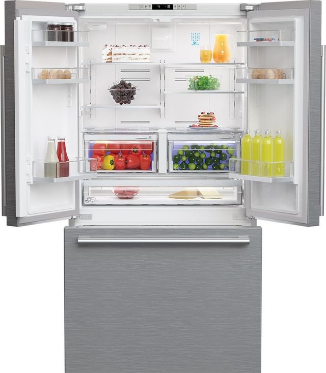 Blomberg® 36 in. 19.9 Cu. Ft. Fingerprint Resistant Stainless Steel Counter Depth French Door Refrigerator-2