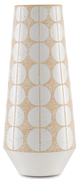 Currey & Company Happy 60 Grey/Speckled Antique Khaki Tapered Tall Vase-0