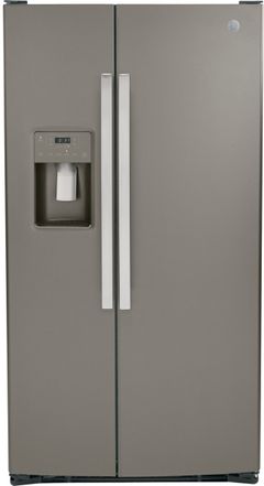 GE® 36 in. 25.3 Cu. Ft. Slate Side-by-Side Refrigerator