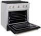 ZLINE Paramount 30" Satin Stainless Steel Pro Style Dual Fuel Range with Black Matte Door-3