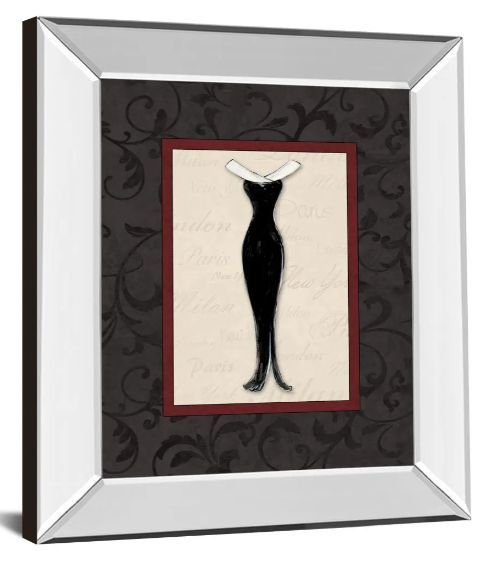 Classy Art Fashion Dress I by Susan Osbourne Mirror Framed Wall Art-1