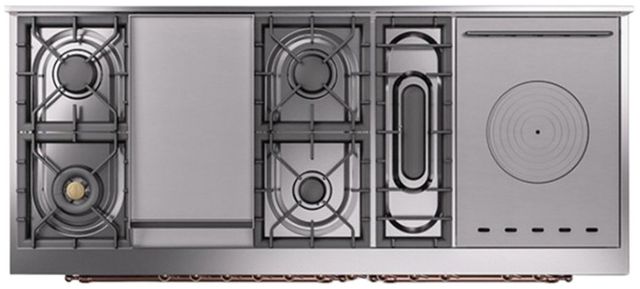 Ilve® Nostalgie II Series 60" Blue Grey Pro Style Dual Fuel Range-3