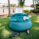 CordaRoy's® Nest Blue Bunny Fur Full Adult Bean Bag Chair-3