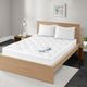 Olliix by Madison Park White California King Quiet Nights 100% Cotton Sateen Waterproof Diamond Quilting Down Alternative Mattress Pad-1