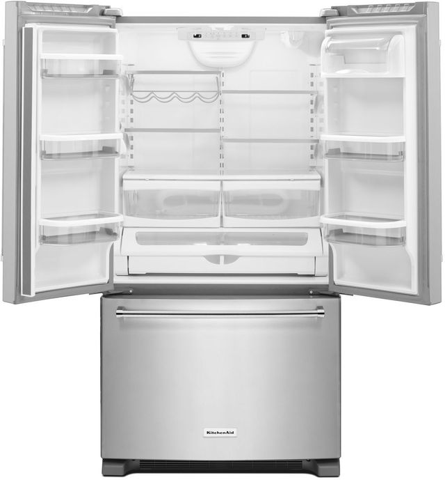 KitchenAid® 36 in. 20.0 Cu. Ft. Stainless Steel Counter Depth French Door Refrigerator-1
