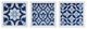 Olliix by Madison Park Patterned Tiles 3 Pieces Navy Paper Printed with Gel Coat and Framed Wall Decor Set-0