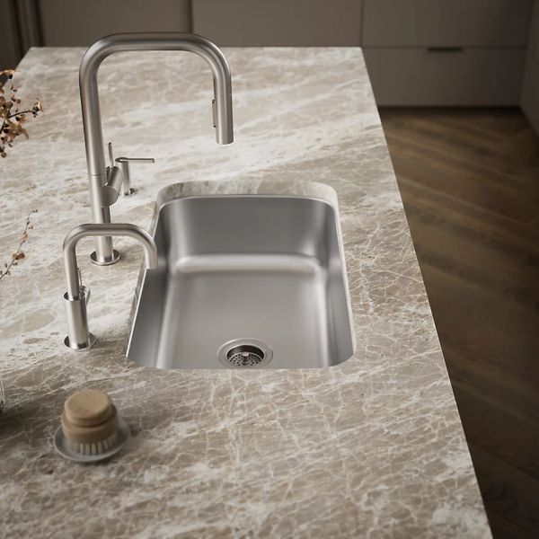 KOHLER® Undertone® Stainless Steel 32" Undermount Single-Bowl Kitchen Sink-2