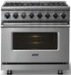 Viking® 7 Series 36" Stainless Steel Pro Style Dual Fuel Range-2