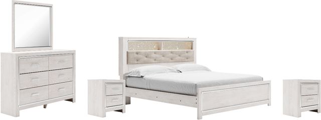 Signature Design by Ashley® Altyra 5-Piece White King Bookcase Bed Set-0