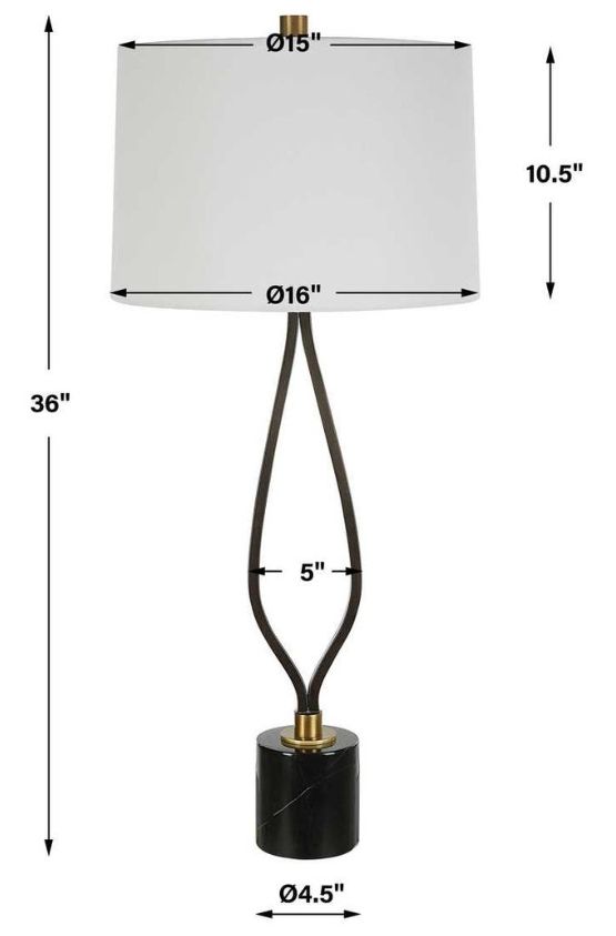 Uttermost® Separate Rustic Black Table Lamp-3