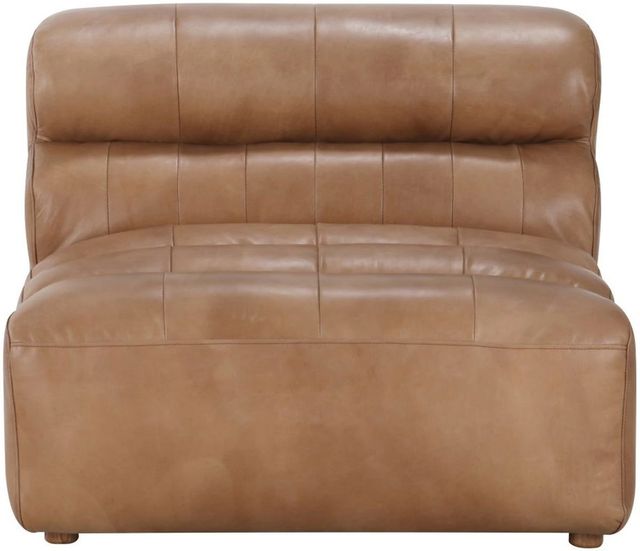 Moe's Home Collection Ramsay Tan Leather Slipper Chair-1