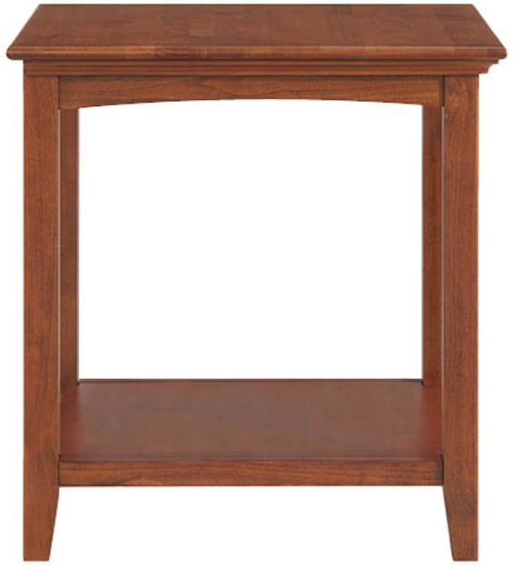 Whittier Wood® Furniture McKenzie Glazed Antique Cherry Rectangular Side Table-2