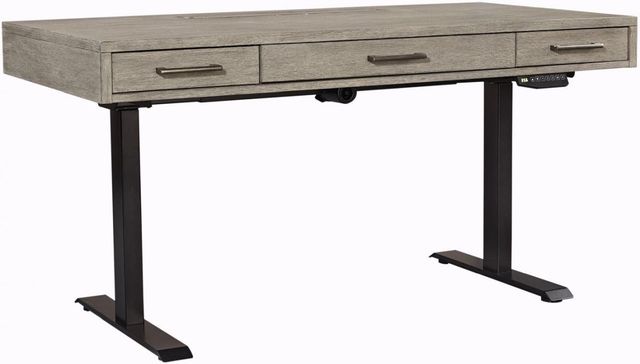 aspenhome® Platinum Gray Linen Lift Top Desk-0
