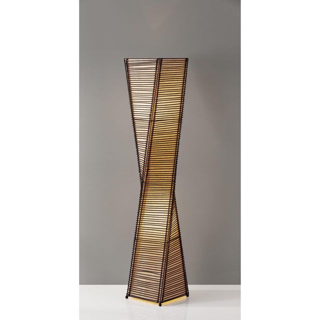 Adesso® Stix Black Floor Lantern-1