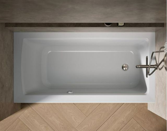 KOHLER® Archer® Ice Gray 60" x 30" Alcove Bath with Bask® Heated Surface - Right Drain-3