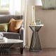 Olliix by Madison Park Black/White Marbury Pedestal-1