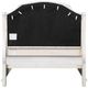 ACME Furniture Jaqueline Antique White/Gray Queen Upholstered Storage Panel Bed-5