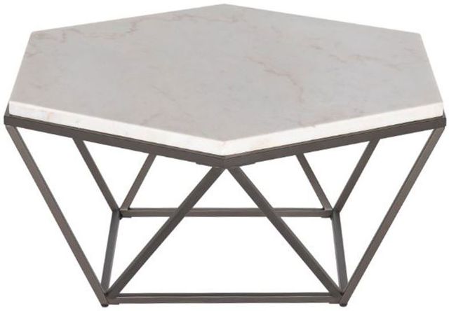 Steve Silver Co. Corvus White Cocktail Table with Coffee Base-0
