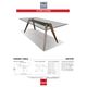 Korson Furniture Cortona Smoke Glass Top Dining Table with Walnut Legs-1