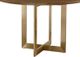 Bassett® Furniture Customizable BenchMade Astor Oak 54" Round Dining Table with Champagne Brass Base-1