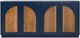 International Furniture Direct Arcadia Dark Blue Console-2