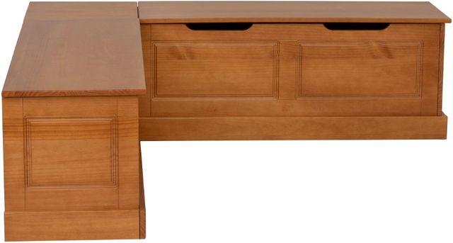 Linon Norah Caramel Backless Nook Bench-2