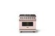 Viking® 5 Series 36" Blush Pro Style Dual Fuel (LP) Range with Brushed Brass Trim-3