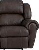 HomeStretch Laredo Dark Brown Leather Manual Reclining Sofa-2