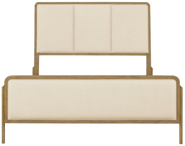 Coaster® Arini Cream/Sand Wash Eastern King Upholstered Panel Bed -1