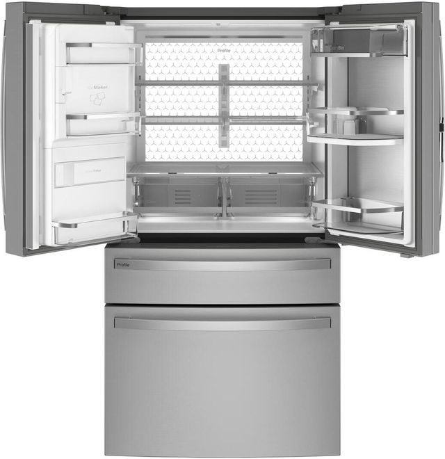 GE Profile™ 36 in. 22.3 Cu. Ft. Fingerprint Resistant Stainless Smart Counter Depth French Door Refrigerator with Door In Door-3