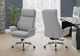 Monarch Specialties Inc. Light Grey Leather-Look High Back Executive Office Chair with Chrome Swivel-1