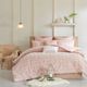 Olliix by Urban Habitat Pink King/California King Brooklyn Cotton Jacquard Duvet Cover Set-0