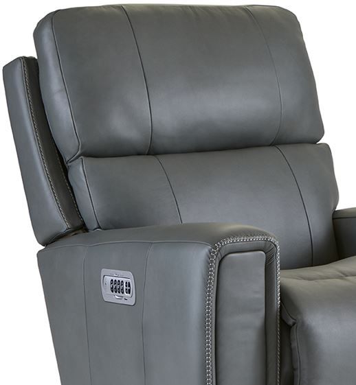 La-Z-Boy® Apollo Blue Grey Leather Power Rocking Recliner with Headrest and Lumbar-1
