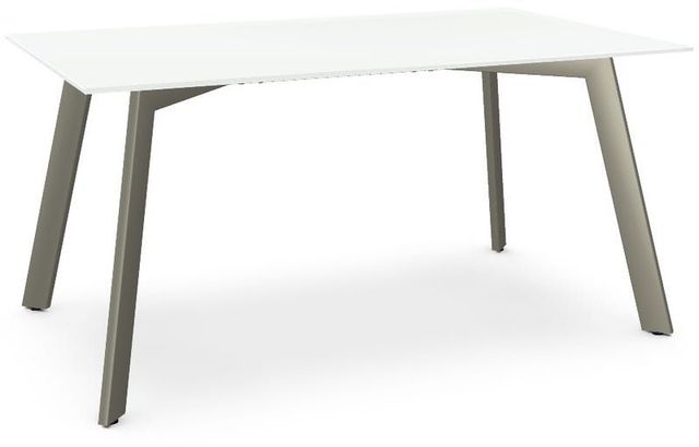 Amisco Customizable Lidya 60" White Glass Rectangular Table-0