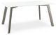 Amisco Customizable Lidya 60" White Glass Rectangular Table-0