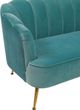 TOV Furniture Daisy Petite Sea Blue Velvet Settee-3