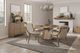Bernards Elure Latte Round Dining Table with Lazy Susan-1