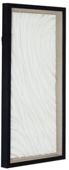 YHD White Textured Tranquility II 3D Wall Art-1