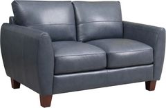 Leather Italia™ Georgetowne Traverse Blue Loveseat