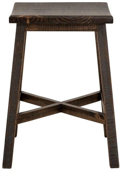 International Furniture Direct Loft Brown/Gray Counter Stool-2