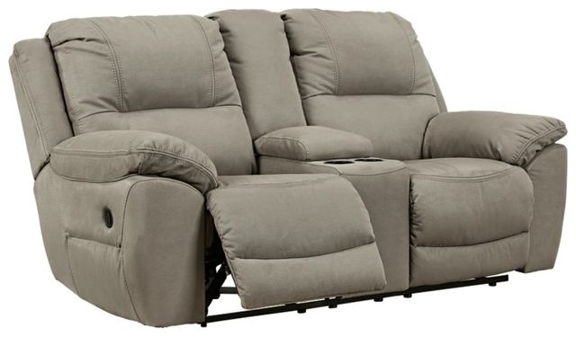 Signature Design by Ashley® Next-Gen Gaucho Putty Manual Reclining Loveseat with Console-2