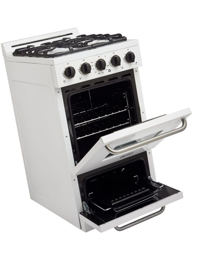 Unique® Appliances Classic 20" White Freestanding Liquid Propane Gas Range-3
