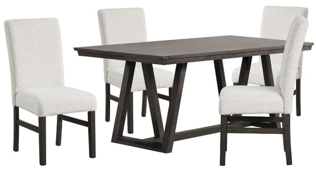 New Classic® Home Furnishings High Line 5-Piece Walnut/White Dining Set-0