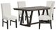 New Classic® Home Furnishings High Line 5-Piece Walnut/White Dining Set-0