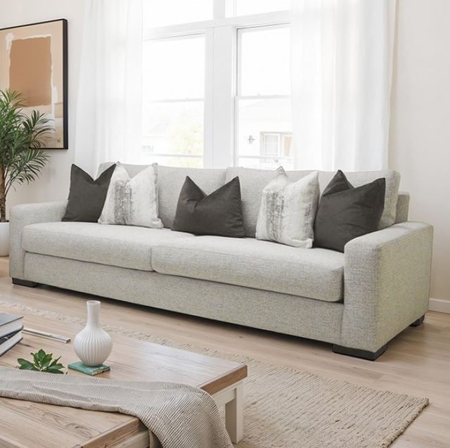 Furniture of America® Romsey Light Gray Sofa-3