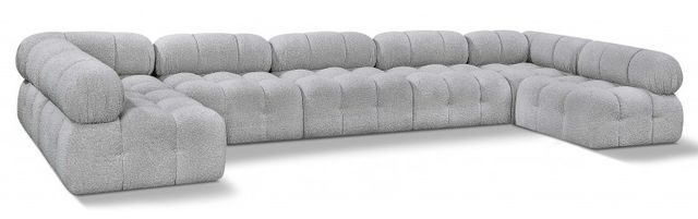 Meridian Furniture Ames 7-Piece Grey Boucle Sectional-0